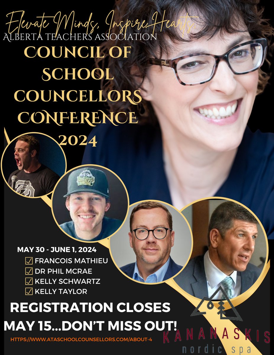 Looking forward to an impressive lineup of inspiring speakers! Registration closes May 15!