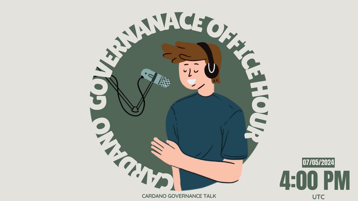Are you ready for community-led governance coming to Cardano? Whether you’re a resounding 'Yes!' or still on the fence, your insights are crucial! Join me for the Cardano Governance Office Hour tomorrow at 4:00 pm UTC. Set a reminder! See you there tomorrow! 🫡