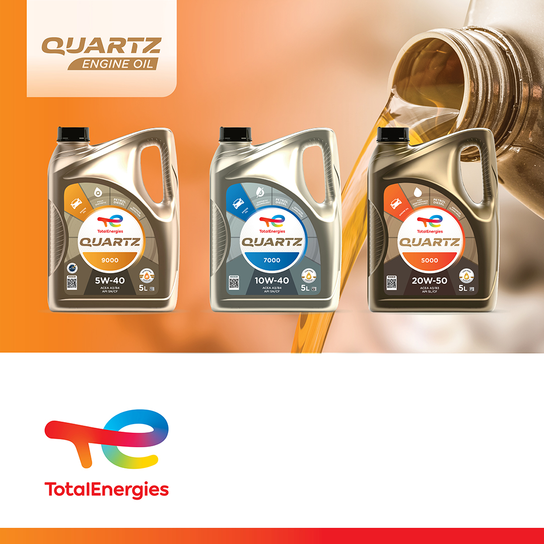 Don't let engine worries slow you down. Get the peace of mind you deserve with Quartz Engine Oil. 🙌 Visit your nearest TotalEnergies service station and get your engine the oil it needs. ✅