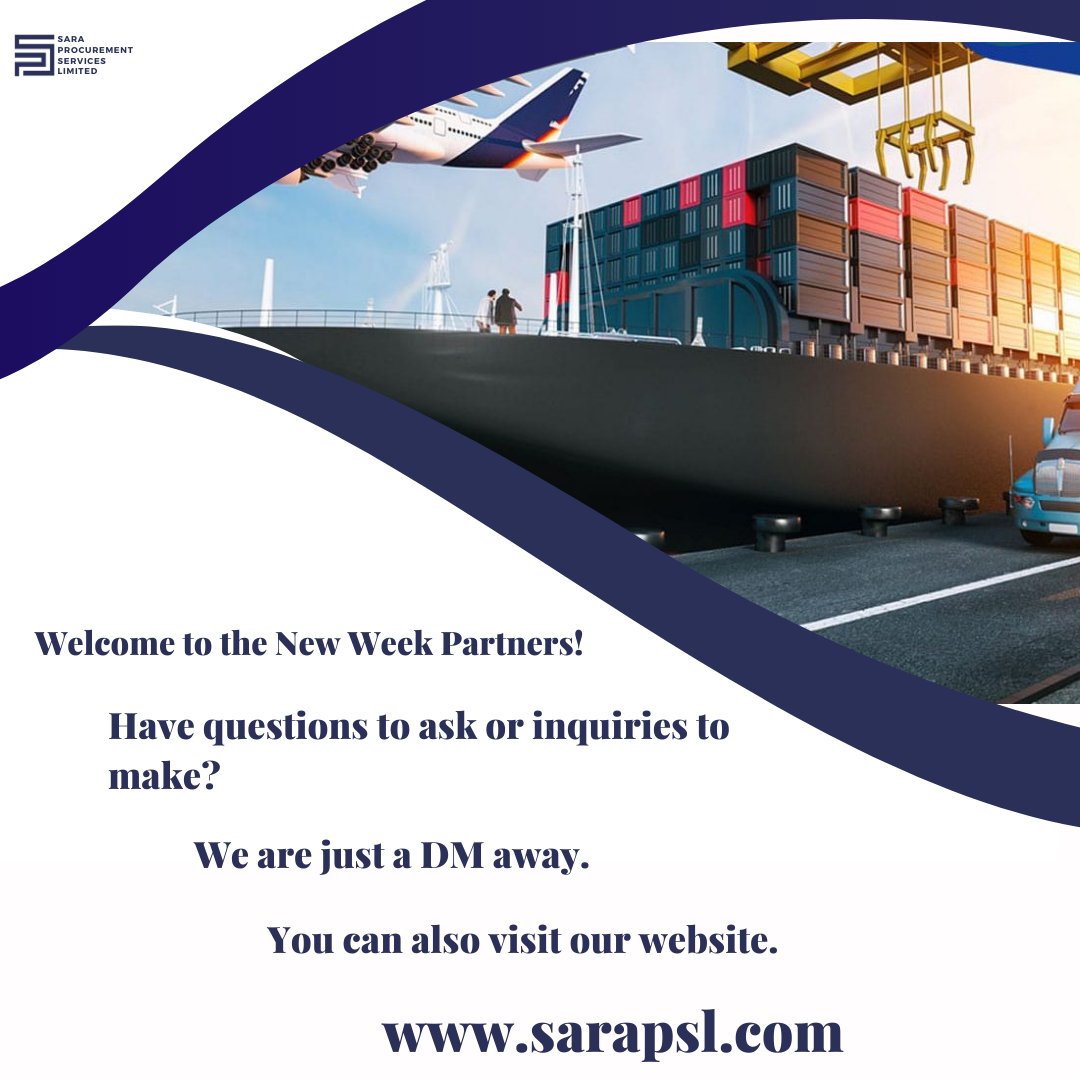 We are never too busy to attend to you.
.
.
Reach out to us today!!!
.
.
.
Remember, SARA is always available to SERVE YOU.

#saraprocurement #sara #procurement #chinatolagos #shipping #procurementagent #airfreights #ecommerce #seafreights  #supplychain  #mondaymotivation.