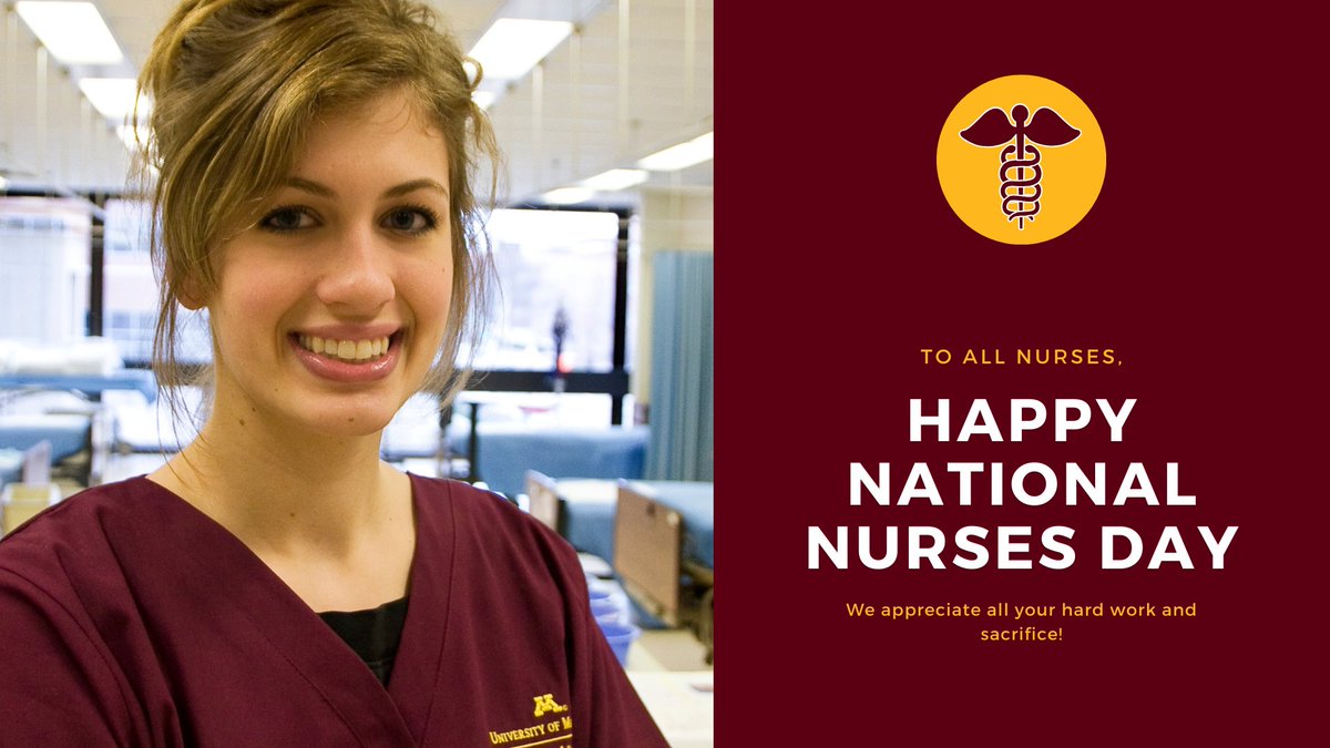 Here's to the heartbeats of healthcare! Happy National Nurse Day to those who tirelessly care for us with compassion and expertise. 💙👩‍⚕️ #NationalNurseDay @‌umnnursing @umnmedicalschool #UMN #UMNAlumni #UMNProud