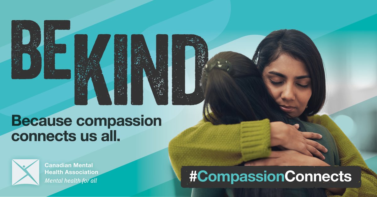 It's CMHA Mental Health Week! This year’s #MentalHealthWeek is all about compassion! Join the Canadian Mental Health Association (CMHA) nationwide in a conversation about how #CompassionConnects from May 6-12. Download your toolkit today at mentalhealthweek.ca