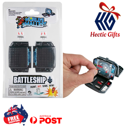 NEW - The Worlds Smallest Battleship Board Game

ow.ly/o3jV50PGpER

#New #HecticGifts #SuperImpulse #SI #WorldsSmallest #Battleship #BoardGame #Minature #Game #Collectible #ReallyWorks #FreeShipping #AustraliaWide #FastShipping