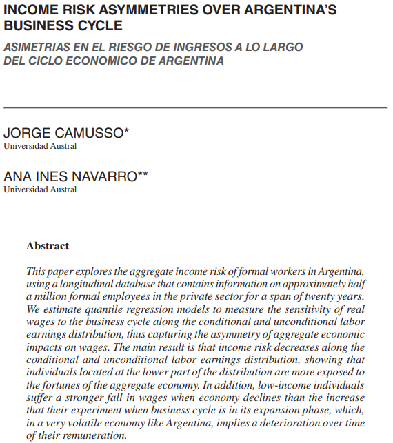 JECamusso's tweet photo. Comparto paper que escribimos con @anainesnavarro, publicado en Revista de Análisis Económico - Economic Analysis Review. Aportamos evidencia empírica sobre cómo el ciclo económico afecta los salarios reales y las diferencias entre trabajadores.
Paper👉:https://t.co/NWDBkRE5iv https://t.co/hlAJLzMzNB