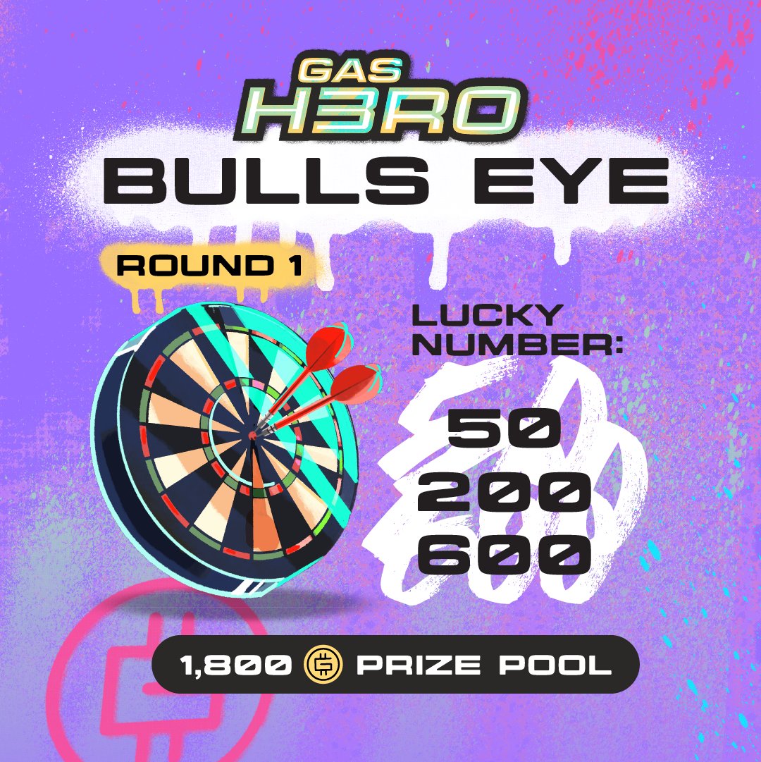 Gas Hero Bulls Eye Event 🎯 We’re excited to announce a new #GasHero Event with a prize pool of 1,800 GMT 💰 Here’s how it works: 🔹 We will have 3 rounds with 3 Hero Mountain Lucky Numbers each week. 🔹 The user who finishes with a Hero Mountain Rank that matches one of the…