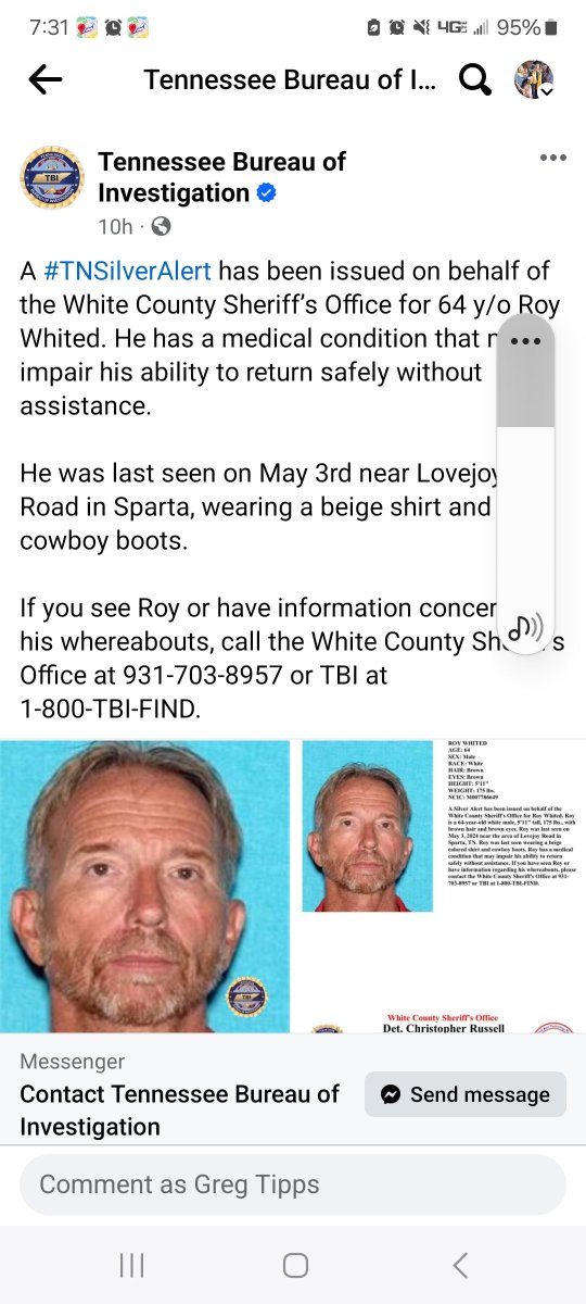 Please be on the look out for Coach Whited.