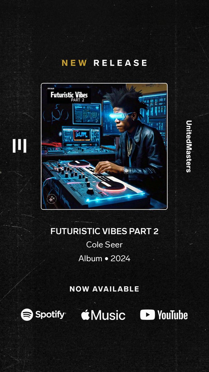 Cole Seer - FUTURISTIC VIBES PART 2 ⁦@RZA⁩ Like, Share & Subscribe #mondaythoughts #MondayMorning #MondayMood #mondayvibes #MondayMotivaton #mondayinspiration #MondayHustle #COLESEER #UNITEDMASTERS #rza #wutangmanual Thank You unitedmasters.com/m/futuristic-v…