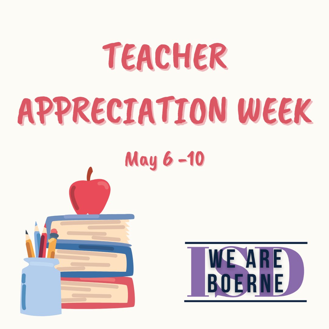 🍎 It is Teacher Appreciation Week!   We are eternally grateful for the hard work and dedication of our teachers. They are the best!   Thank you to our BISD educators!