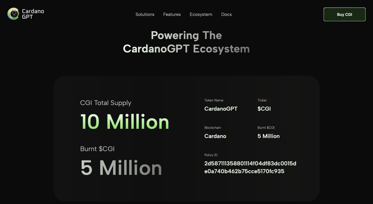 <a href="/replyada/">Cardano GPT</a> $CGI #cardano 

#btc #eth #bnb #sol #xrp #doge #avax #ton #shib #dot #link #trx #matic #icp #near #uni #apt #ltc #Leo #ai #AIart