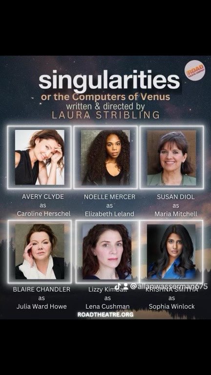 wasserman_allan's tweet photo. Get your tickets NOW!!
 ♥️ 🔭 🌟

Singularities or the Computers of Venus written and directed by Laura Stribling  💫

🌌🔭❤️

https://t.co/0DWkpVOl1B https://t.co/UfXPOj5cmd