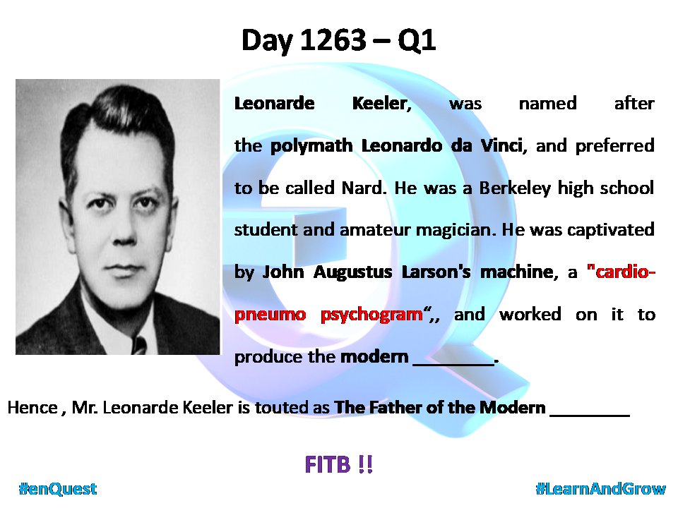Day 1263 - Q1 #enQuest #LearnAndGrow