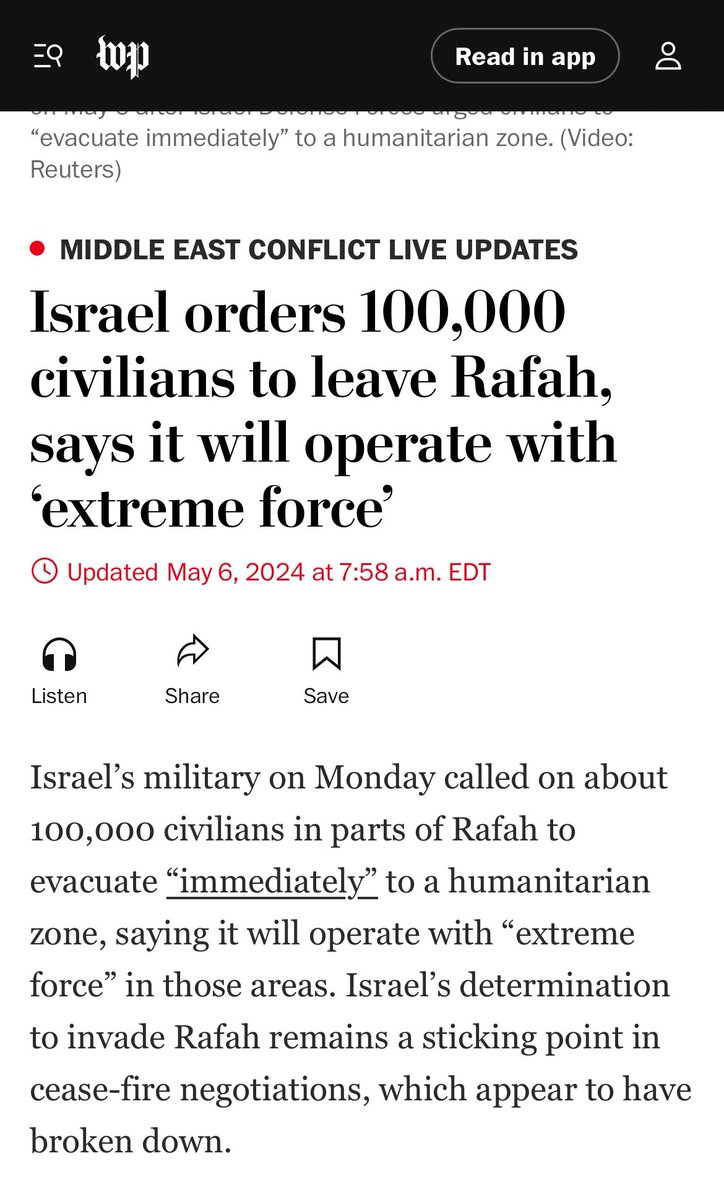 Netanyahu is escalating and moving forward in its attack of Rafah: the last place of refuge, where millions are barely surviving under horrific conditions. There is no “humanitarian zone!” For 7 months, we have witnessed civilians being slaughtered. A humanitarian zone is…