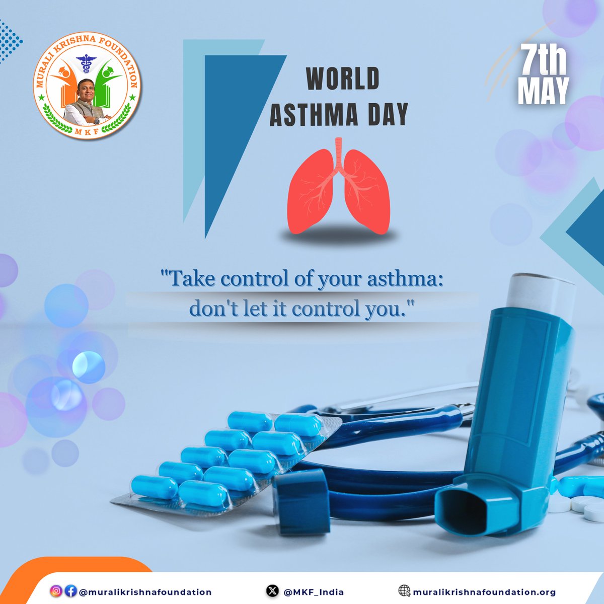 Today is World Asthma Day. Let's raise awareness and support for those living with asthma.

#muralikrishnafoundation #dmuralikrishna #mkf #MKFoundation #Bargarh #Odisha #WorldAsthmaDay #ashtma