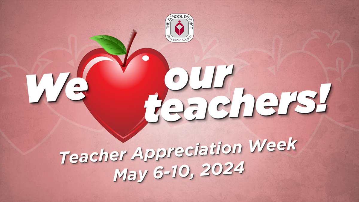 🍎📚🎉 It's Teacher Appreciation Week! During the week of May 6-10, The School District of Palm Beach County will be highlighting and celebrating our teachers whose passion and dedication to educate, affirm, and inspire our students extends far beyond the classroom. Providing…