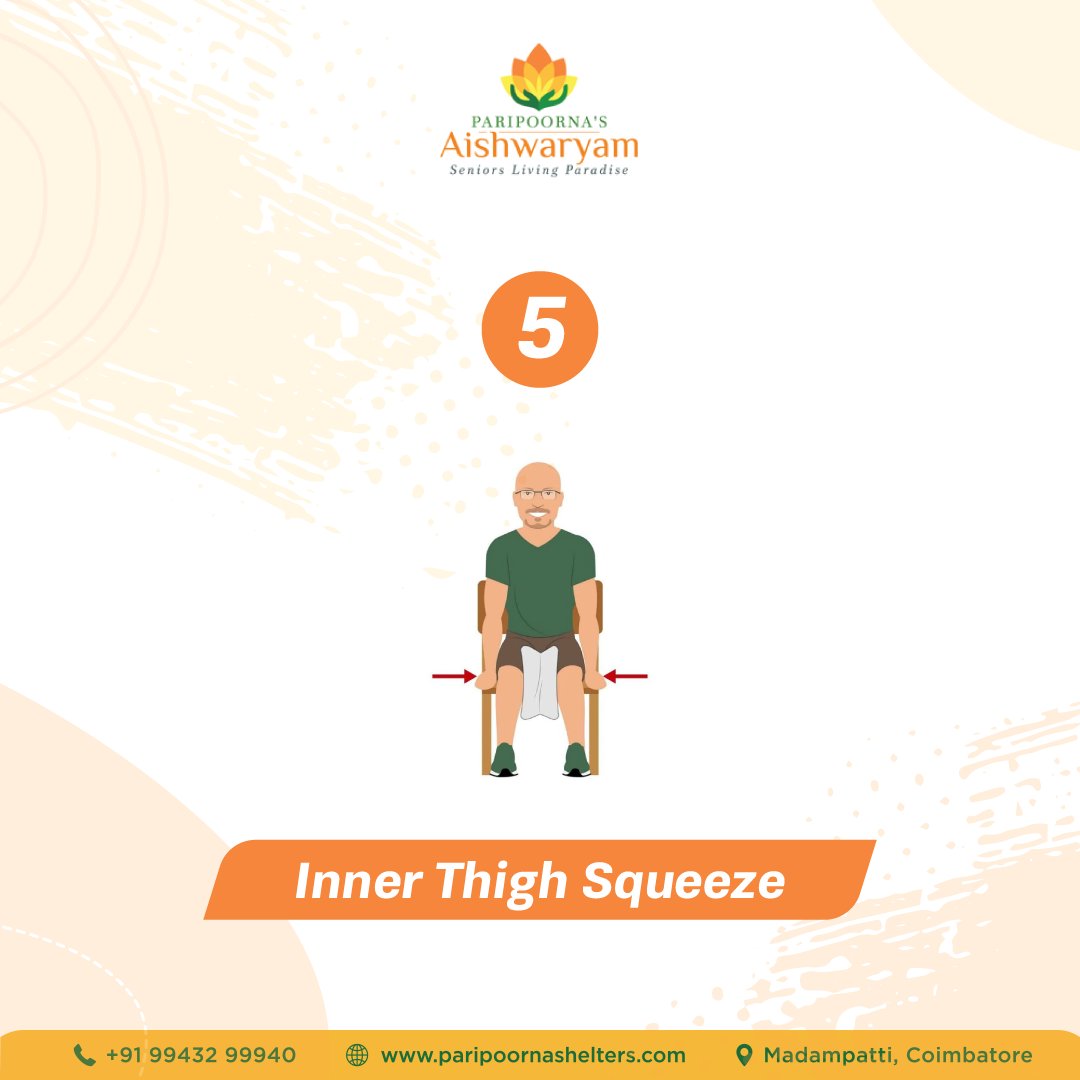 Staying active doesn’t require too much effort! These simple senior-friendly chair exercises are quick, easy and effective!
.
.
#paripoornasaishwaryam #seniorcare #retirementhomes #coimbatore #easyexcersiseforsenior #excersiseforsenior #seniorlivingcommunity