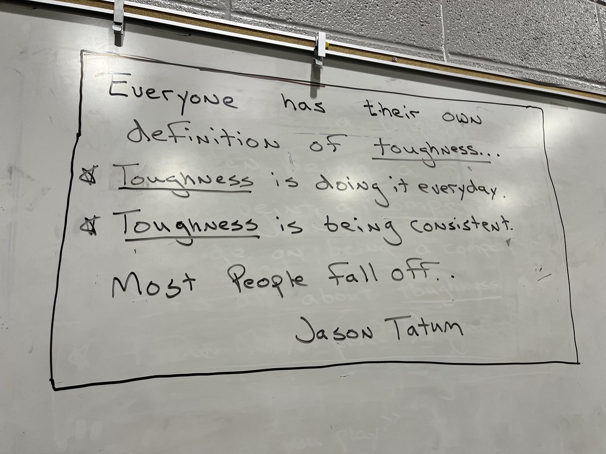 Thought of the week in HHS Strength and Conditioning. Compound mentality. 
Mental>Physical
Toughness=Consistency
Toughness WINS!!