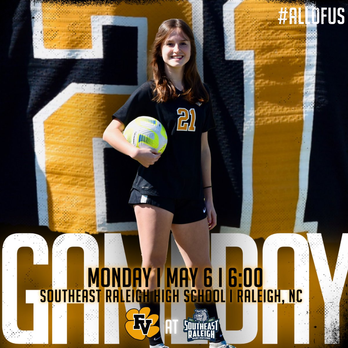 Heading to Raleigh for the first of two road trips this week. 

🆚 Southeast Raleigh 
📆 May 6
⌚️ 6:00 (Varsity Only)
🏟️ Southeast Raleigh High School
📍 Raleigh, NC
🎟️ gofan.co
💻 nfhsnetwork.com

#allofus 🐯⚽️✍️