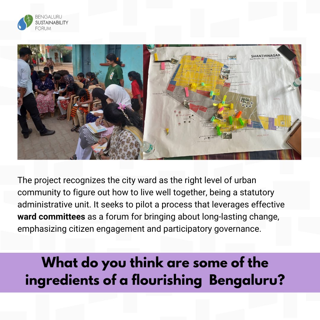 This Small Grants Project, aims to build a flourishing city by working its way up from the ward. A collaboration between @Socratus Foundation and Manu Mathai from @WRI India, the project has developed tools for the same and tested them in wards of Bengaluru.
