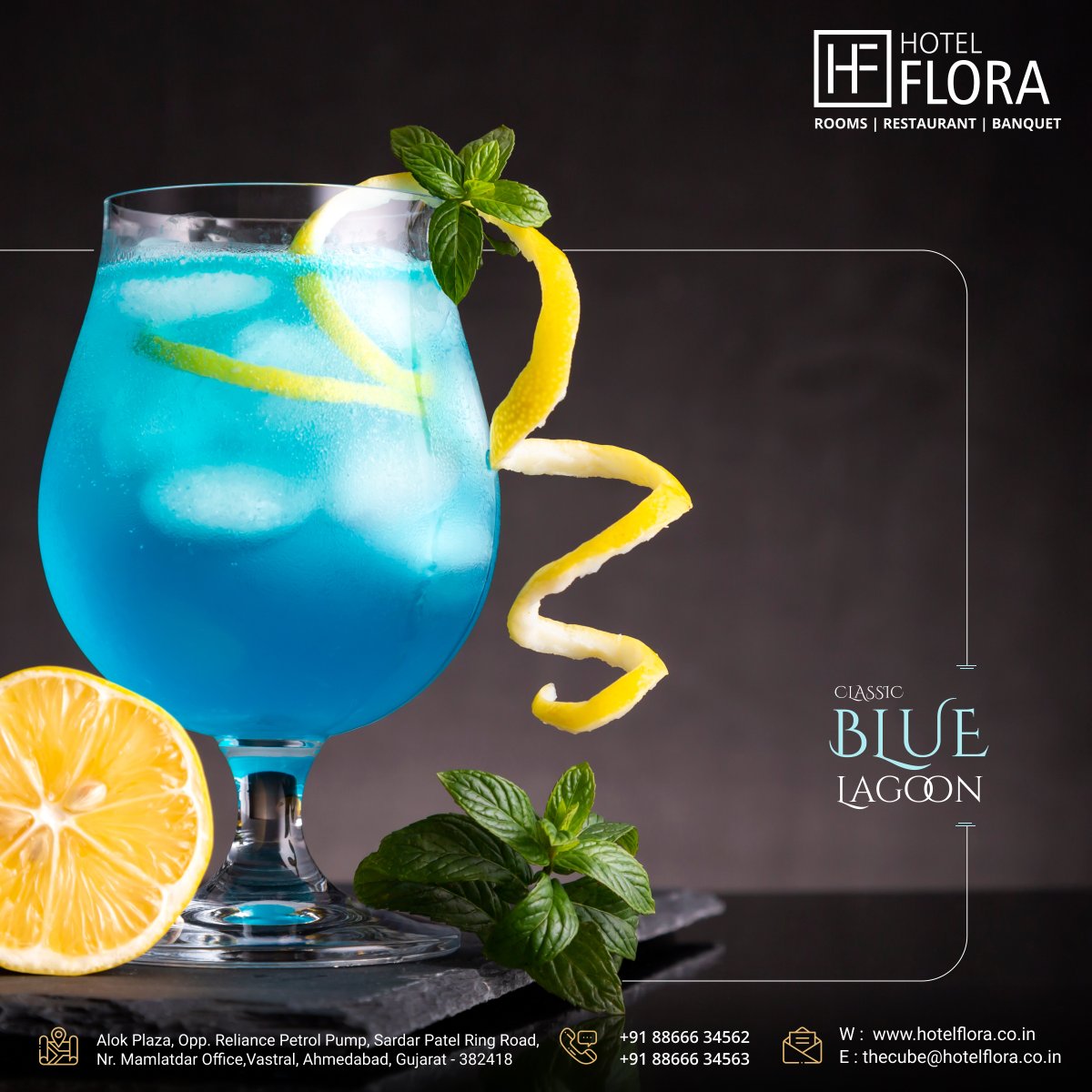 Classic Blue Lagoon

#Hotelflora #Restaurant #Banquet #Rooms #Conference #Vastral #Ahmedabad #food #events #appetizer #mocktail #punjabi #chinese #continental #seminarhalls #ringceremony
