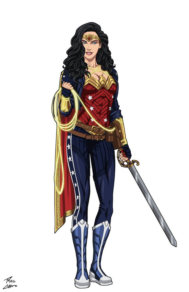 Wonder Woman custom suit design commissioned by @StaticTHH 

#wonderwoman #dccomics #commission #philchoart 

deviantart.com/phil-cho/art/W…