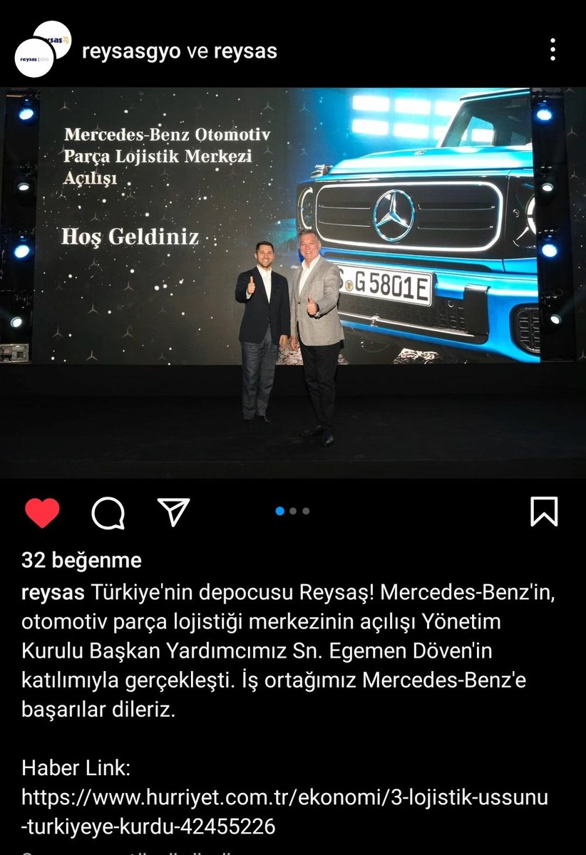 #Rysas #Rygyo
Rygyo'dan kiraladığı depo açılışını yapmış.
@MercedesBenz @MercedesTurkiye hayırlı olsun...

hurriyet.com.tr/ekonomi/3-loji…