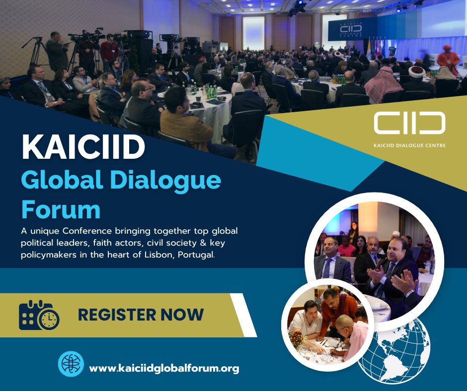 📢 The wait is over! 📢

The registration to attend the KAICIID Global Dialogue Forum online is now open!

Save your spot and register at: kaiciidglobalforum.org 

#KAICIIDGlobalForum #TransformativeDialogue