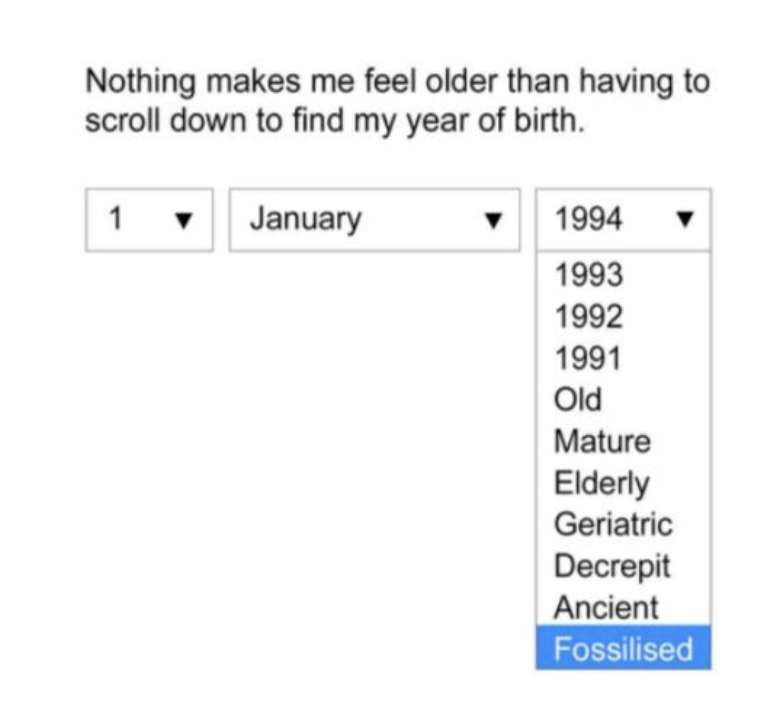Scrollear hasta llegar al año de nacimiento es la analogía más gráfica del espacio que ocupa el tiempo. Es algo que está ahí, pero nunca lo había notado hasta que <a href="/beletchenique/">María Belén Etchenique</a> lo plasmó en su newsletter.
