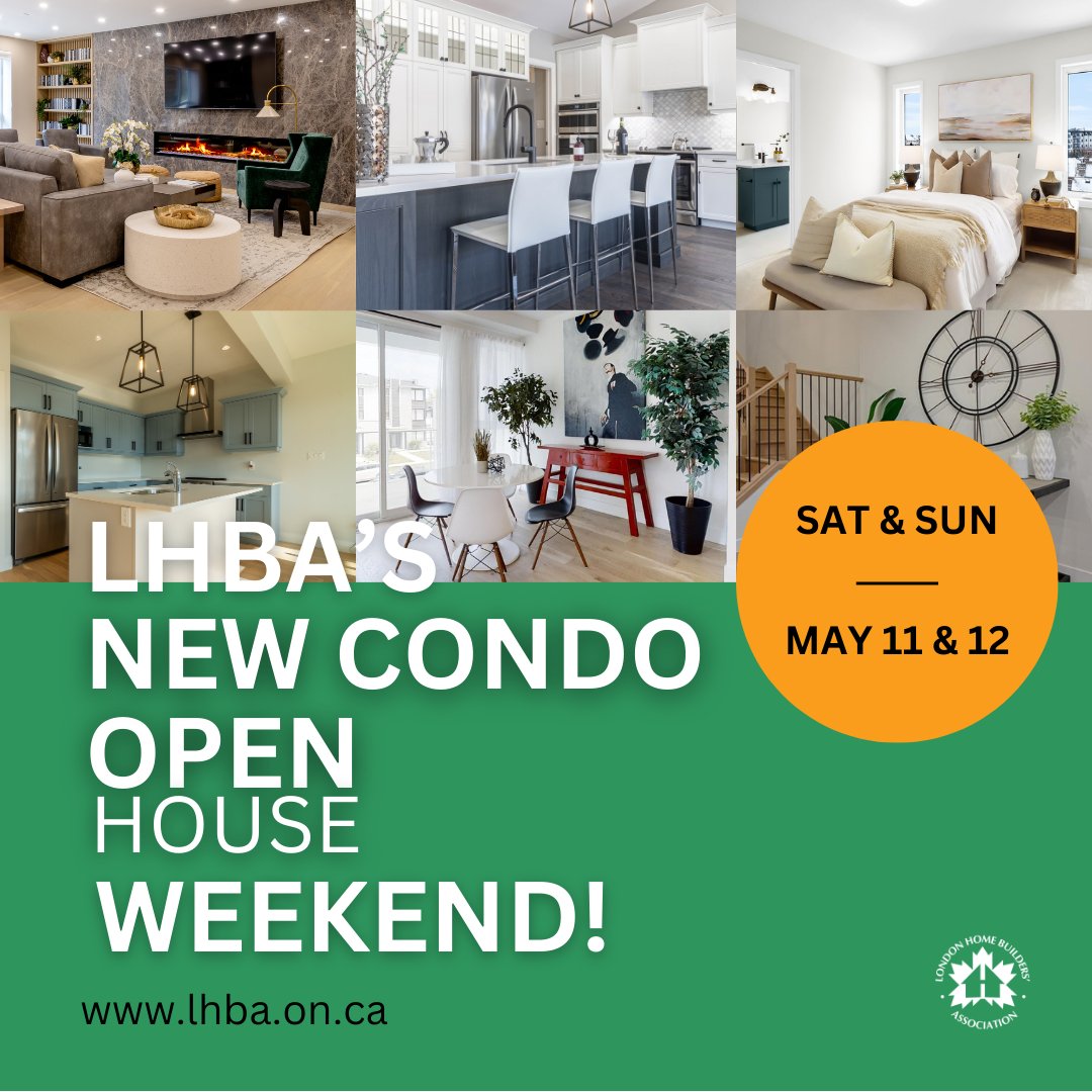 🏡 THIS WEEKEND! 🏡

Join us this Saturday & Sunday at the LHBA's New Condo Open House Weekend in London, Ontario, where you can explore a variety of luxurious condo options at affordable prices.🚪✨

Full Details: rb.gy/t0o184

#LHBANewCondoOpenHouseWeekend