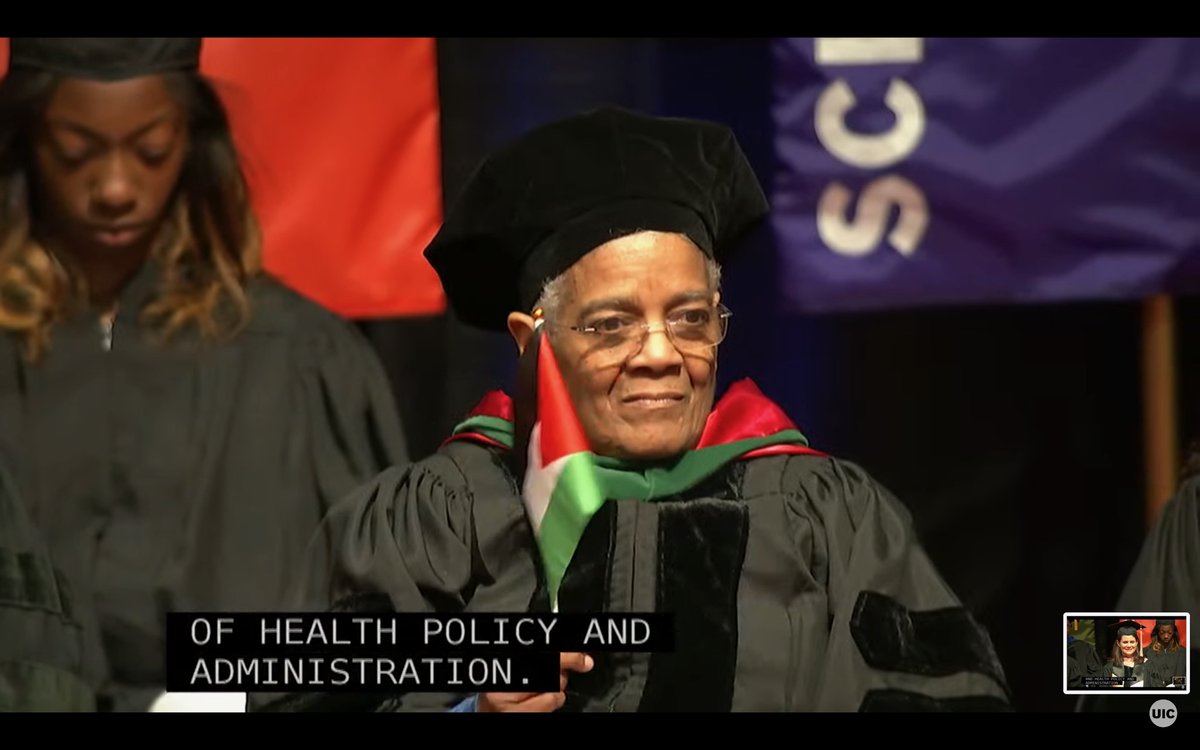 Proud to participate in our School of Public Health graduation. Shout out to those who ...from the stage, from the audience of family &amp; friends..and most importantly our graduates as they crossed the stage. Public Health demands an end to genocide in 🇵🇸