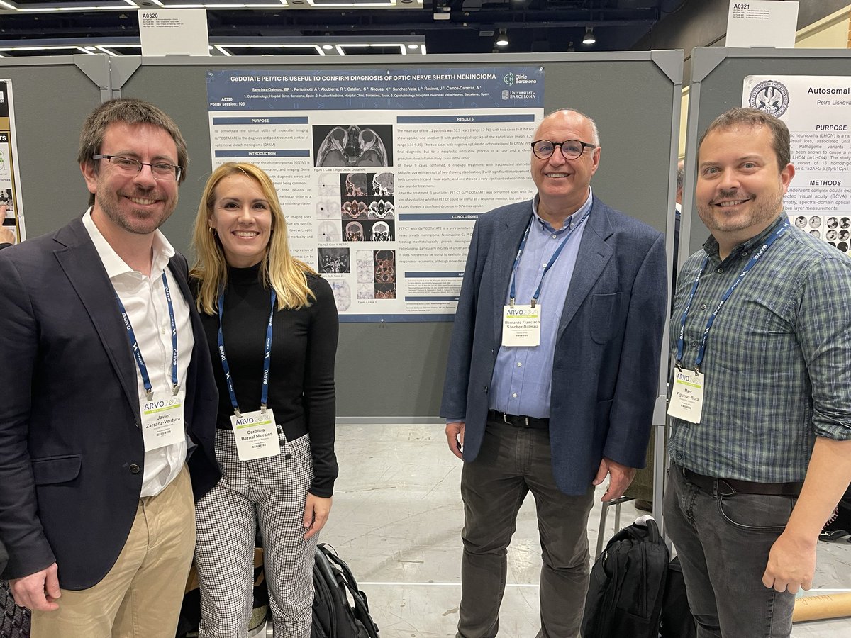 <a href="/ARVOinfo/">ARVO</a> 2024 Seattle: 
- Treatment intervals AntiVEGF drugs in the national nAMD database FRB Spain
- Retinal vascular diseases &amp; ROP
- Impact of AI-measured fluid fluctuations in the FRB Spain IMAGE project
<a href="/hospitalclinic/">Hospital Clínic</a> <a href="/idibaps/">IDIBAPS</a> <a href="/UniBarcelona/">Universitat de Barcelona</a> <a href="/FRB_Research/">Fight Retinal Blindness! (FRB!)</a> <a href="/Carolmbernal/">Carol Bernal</a>