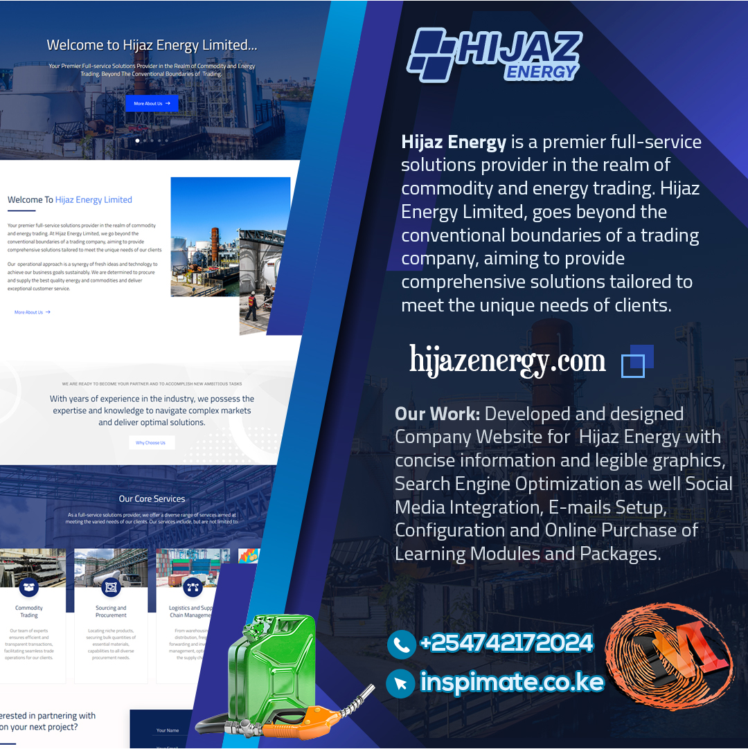Inspimate's tweet photo. Designed responsive website for Hijaz Energy Ltd, SEO, Social Media Integration, E-mails Configuration.
View: https://t.co/Rm8ktyEZlM

#webdesign #inspimate #seo #online #websitedesign https://t.co/xTvzVGXX9K