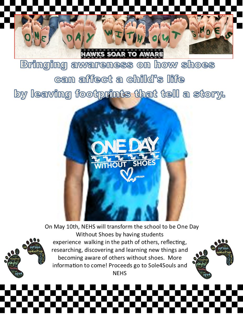 Didn't get to pre-order your One Day without Shoes 
t-shirt, no worries there are a limited supply available on my school bucks. Shirts will be worn this Friday and any day after that.
Hickory Tree will be taking donations of gently used shoes through Wednesday.