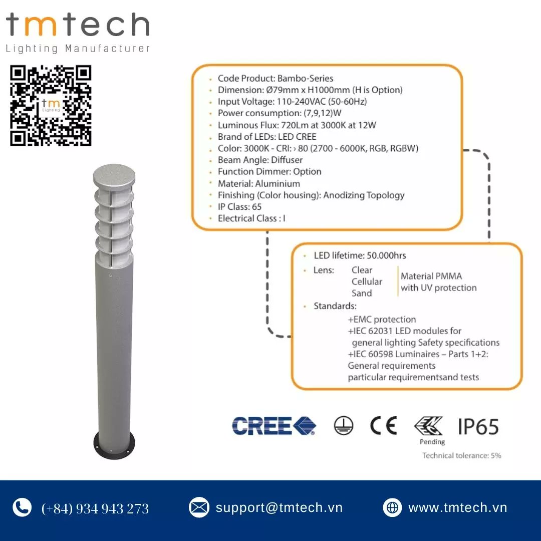 ✨ “Connecting Ourdoor Spaces and Lighting - BamBo – Series Creates sophistication for every space”.
👉 Discover more: tmtech.vn/products/bolla…
☎Contact us now for a free consultation!
#tmtech #tmtechvietnam #tmtechlighting #tmtechmanufacturer #tmtechlamp
#outdoorlighting