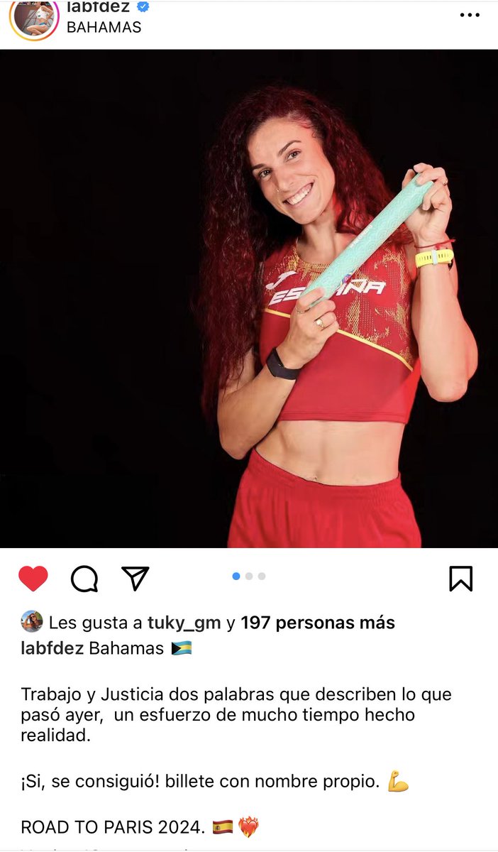 rmarcagranada's tweet image. 🤩🇫🇷 Otra granadina podría estar en los JJOO de París 2024.
El equipo de relevos de 4x400 de Laura Bueno ha sellado su clasificación en el Mundial de Bahamas 🇧🇸