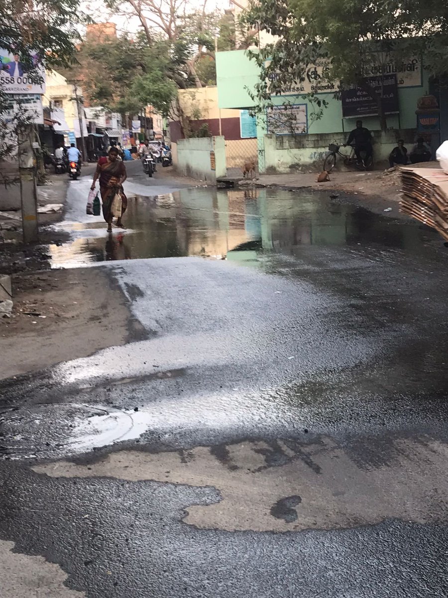 Drainage overflow near to Rosily school Infront of government school in a very unhygienic way people are traveling on that. @TambaramCorpor @RAlagumeena