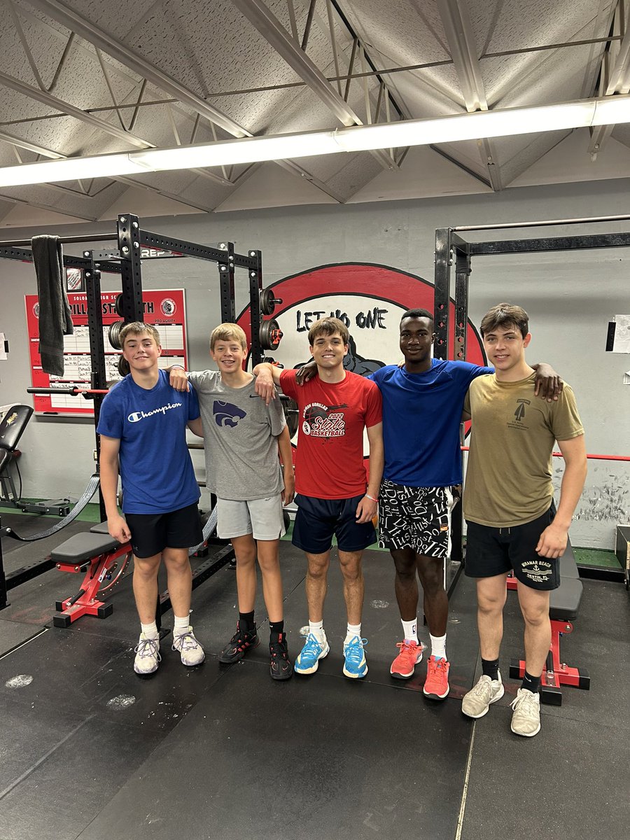 Missing a few, but proud of this core group of guys! They come in every morning before school for our vertical jump workout. #UnseenHours