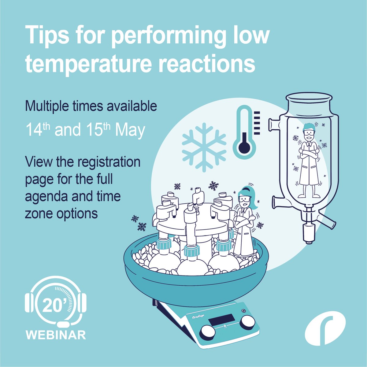 How do you perform low temperature reactions in your lab? Join our upcoming webinar where we will explore the theory of low temperature reactions Register here - chemistry.radleys.com/Webinar45/Twit… #realtimechem #coldchemistry #chemistryexperiments #lowtemperaturechemistry