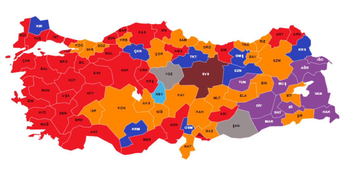 YSK, 31 Mart seçimlerinin kesin sonuçlarını açıkladı. Katılım oranı: %78.12 • CHP: 14 büyükşehir, 21 belediye • AKP: 12 büyükşehir, 12 belediye • DEM: 3 büyükşehir, 7 belediye • YRP: 1 büyükşehir, 1 belediye • MHP: 8 belediye • İYİP: 1 belediye • BBP: 1 belediye