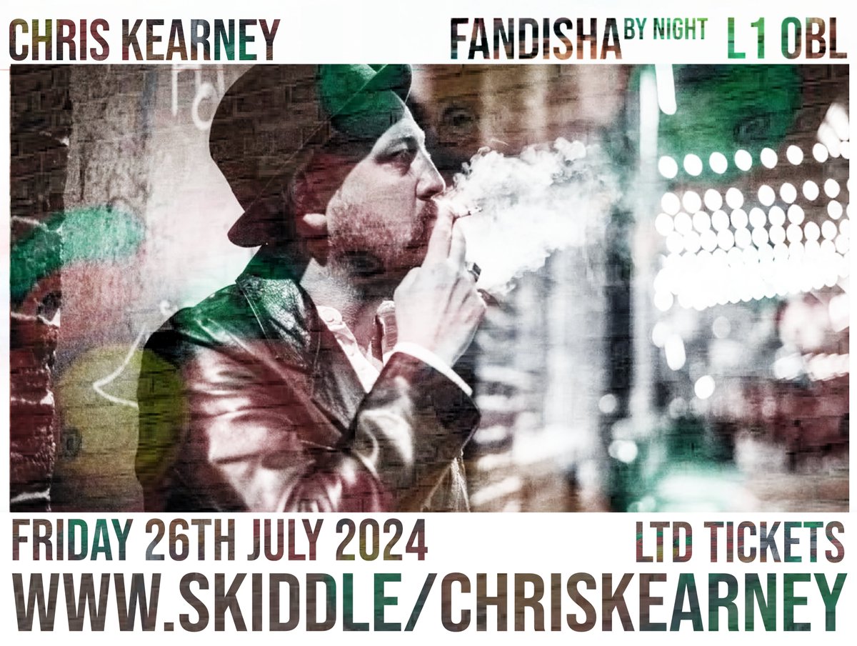 #ChristopherKearney - @FandishaByNight friday 26th july 2024 - He will be joined on stage by Rich Smith (The Hummingbirds) and Andy Ashton (Cold Shoulder/The Quiet Man). - Ltd Tickets on-sale now - skiddle.com/whats-on/Liver…