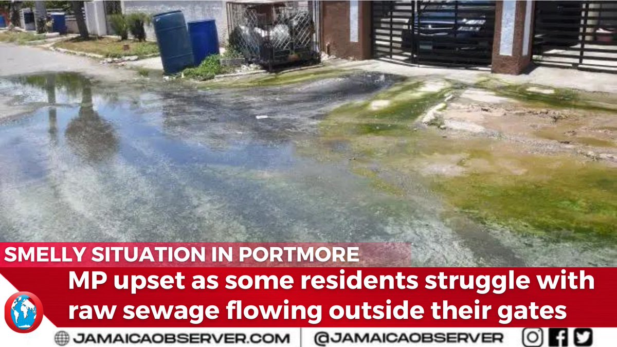 At least three sewage pipelines have collapsed in sections of St Catherine South Eastern recently, resulting in smelly effluent flowing freely along some roadways to the ire of some residents. jamaicaobserver.com/2024/05/06/sme…