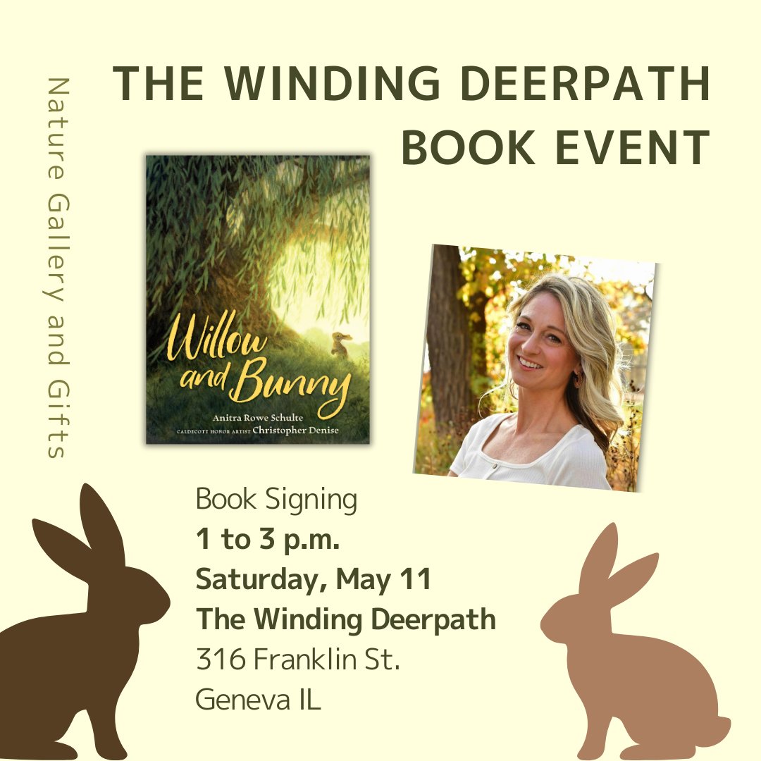 A Mother's Day weekend Mother Nature event! 💐Chicagoland friends, hop over to The Winding Deerpath in Geneva IL for a book signing event this Saturday, May 11, from 1 to 3 p.m. 🌿🐇 See you there! #genevaIL @GenevaILChamber @FoxValleyMag #Chicago #MothersDay