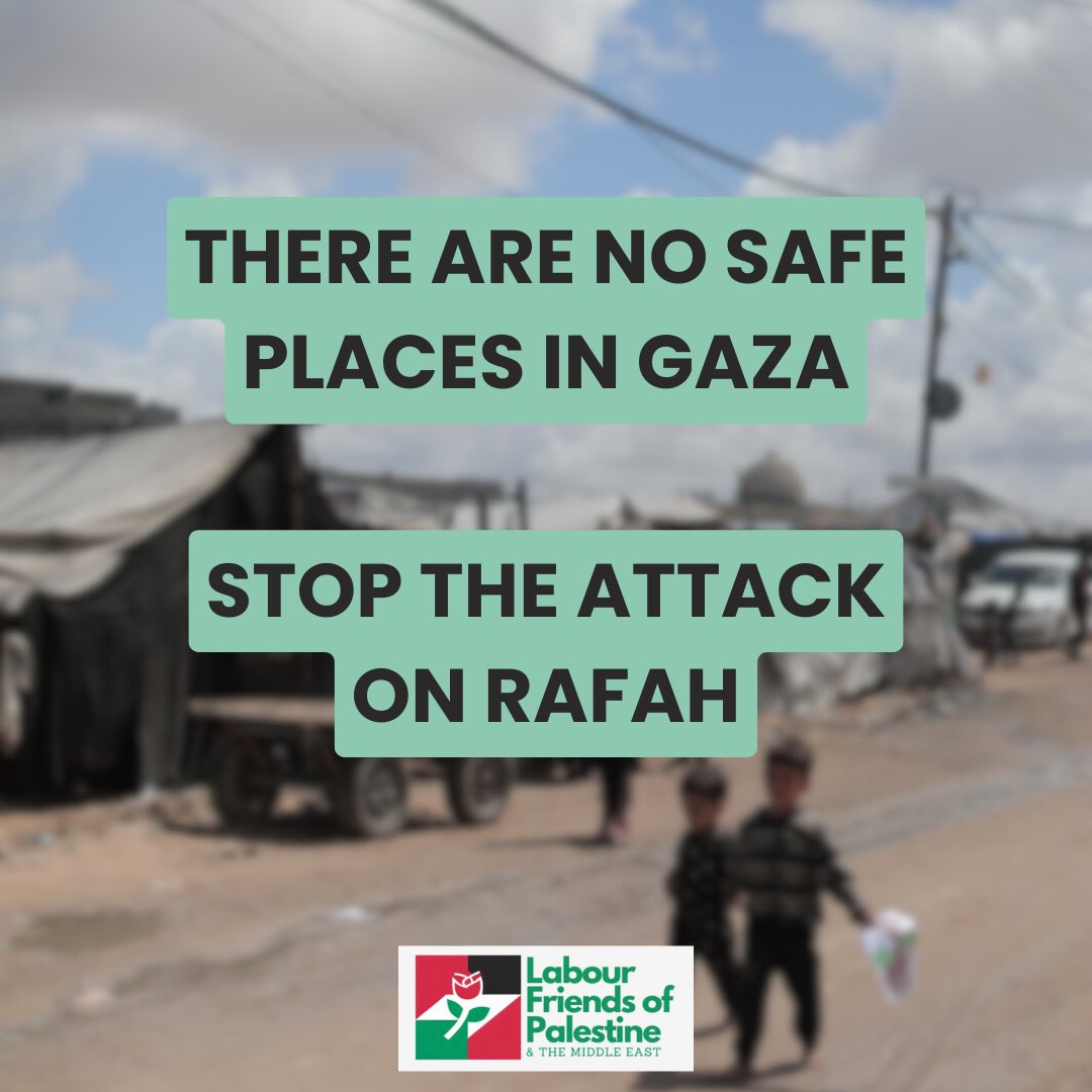 An Israeli attack on Rafah would be catastrophic. People in Gaza have nowhere safe to go. Famine is spreading, children are starving, and tens of thousands have already been killed. 🛑 Stop the attack on Rafah 🛑 #CeasefireNOW