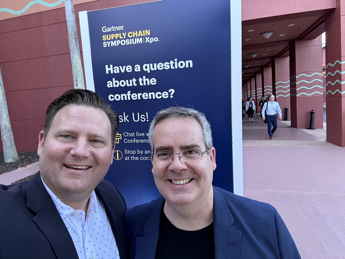 @Mr_Supply_Chain (aka Daniel Stanton) great to see you here at Gartner this morning! Keep on making the #supplychain world better. #GartnerSC @_supplychainnow #MondayMorning