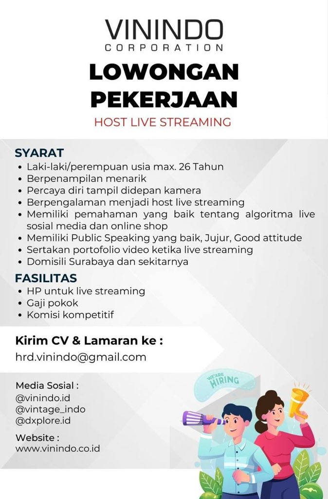 #LokerPam - Vinindo Corporation - Surabaya