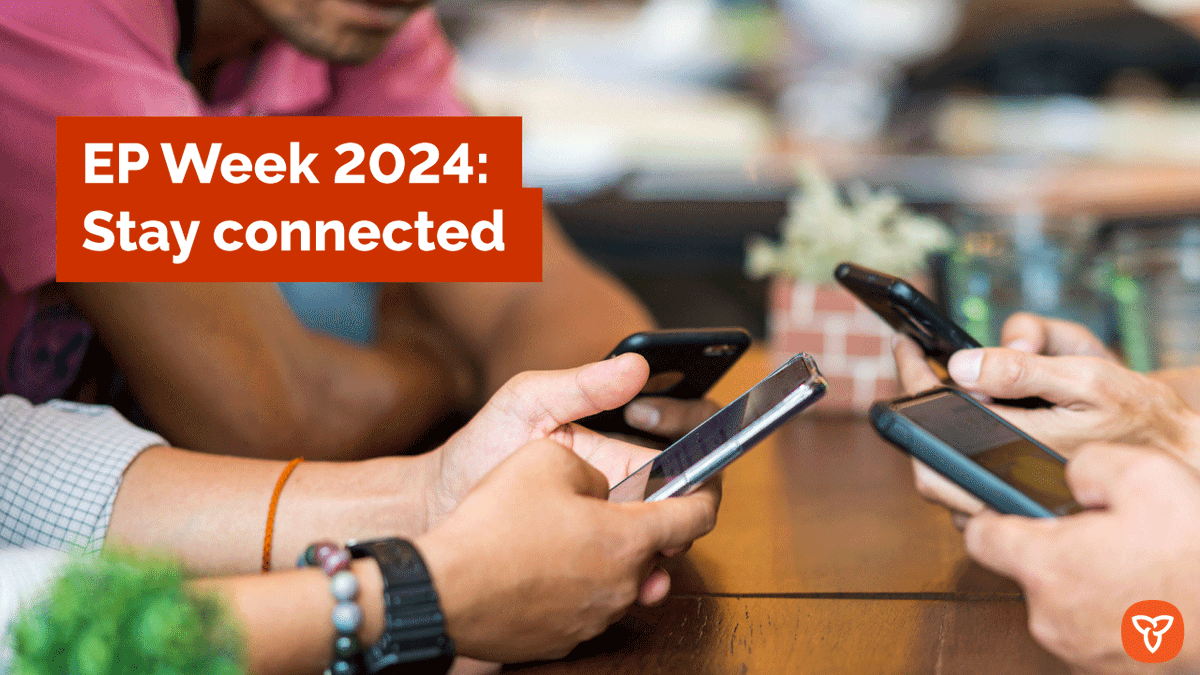 Share your emergency communications plan with your friends, family, neighbours & coworkers to keep each other informed during an emergency. #EPWeek2024 #Plan4EverySeason #PreparedON