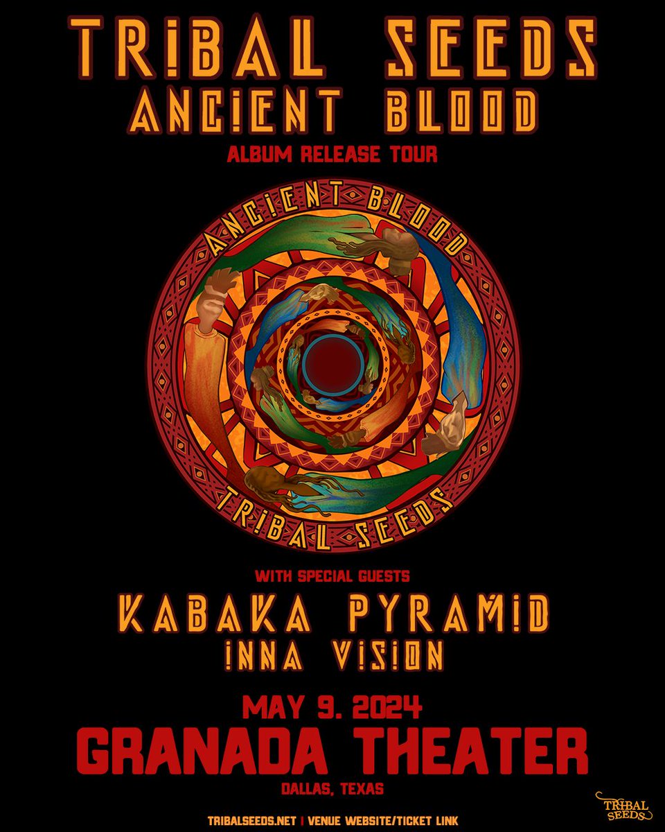 This Thursday!⚡Don't miss the party at Granada Theater on May 9th, @TribalSeeds celebrates the recent release of their newest album, 'Ancient Blood' + Special Guests Kabaka Pyramid & Inna Vision! 📆 MAY 9 | Doors at 7:00 PM, showtime at 8:00 PM 🎫 prekindle.com/promo/id/53245…