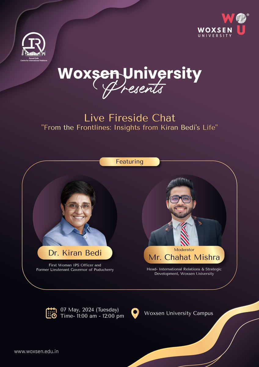 Tom morning 11 Am. 
@Woxsen University Hyderabad. 
With #ChahatMishra