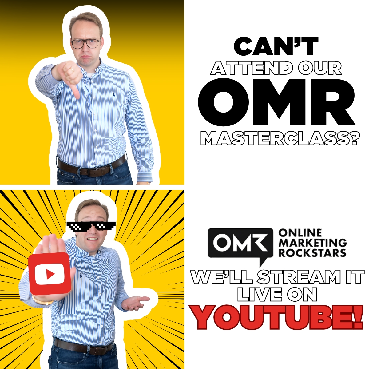 Can't attend our #OMR24 masterclass on May 8th? No worries! We’ve got you covered. Tune in LIVE on our YouTube channel from 12:45 PM to 2:00 PM (German Time) to catch all the action! Here’s why you don’t want to miss it: 🔎 Exclusive insights on LinkedIn, TikTok, Facebook,…