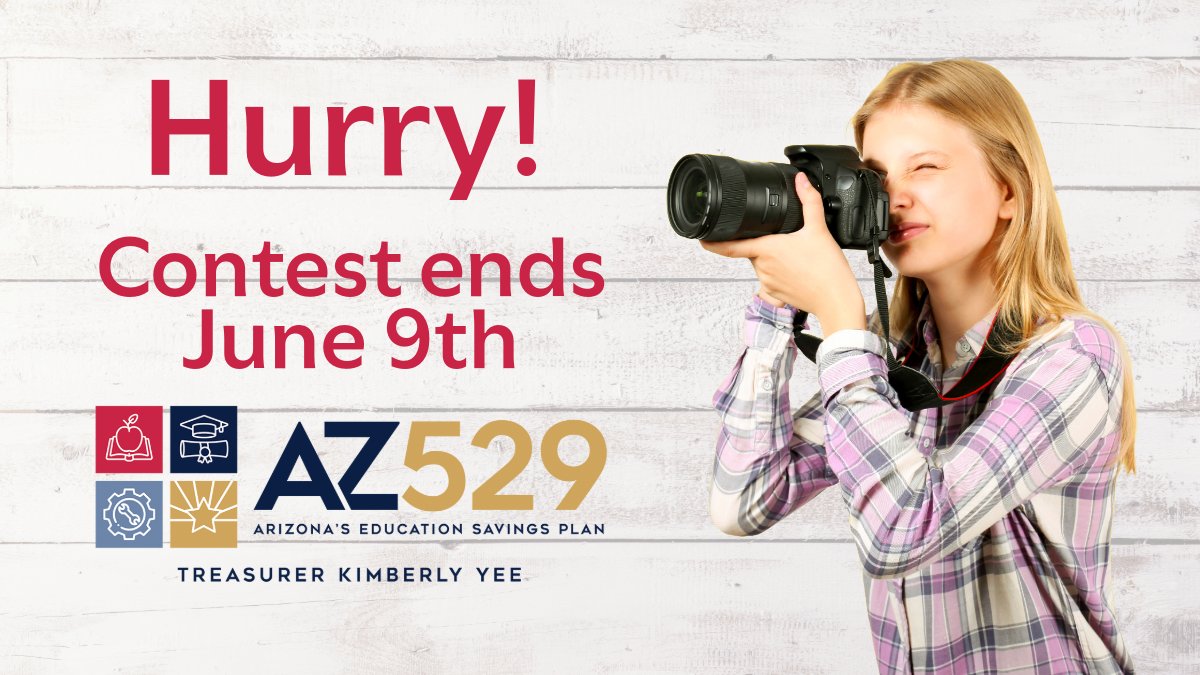 For complete contest details and rules, visit az529.gov/2024photoconte…. All entries must be submitted starting today online to az529.gov/2024photoconte…. Entries must be received by June 9, 2024, at 11:59 p.m. (MST) ⏰. 3/3