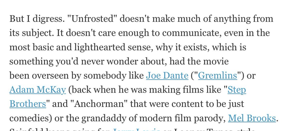 I love that MZS’s go-to example of a director who kept politics out of his movies and just cared about keeping them light and funny is *Joe Dante* lol.